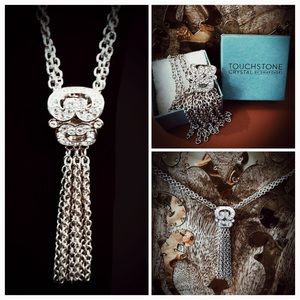 Swarovski Crystal Fringe Tassel Necklace